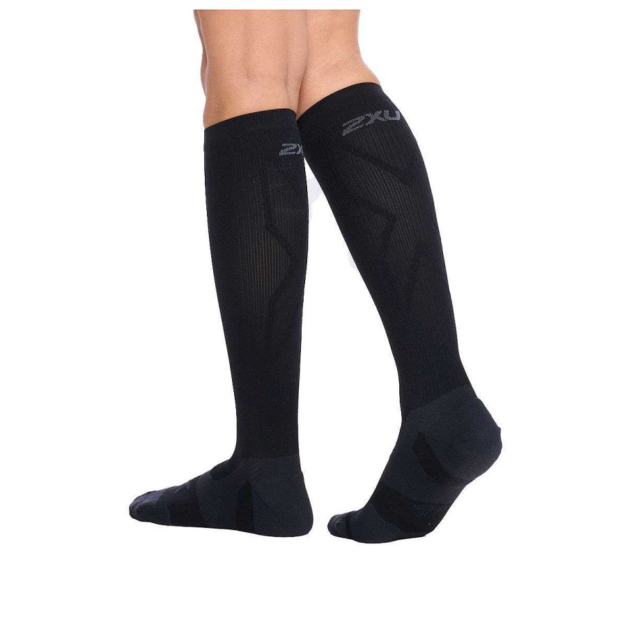 Men 2XU Socks | 2Xu Vectr Cushion Knee Length Socks Black/Grey