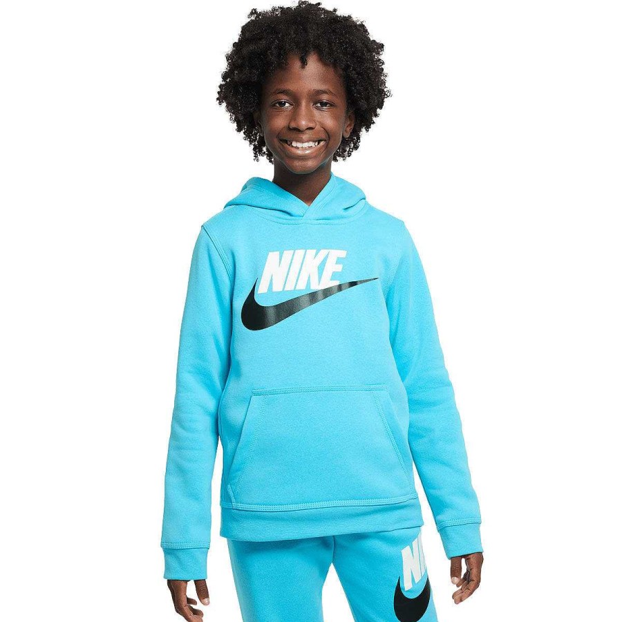 Kids Nike Hoodies & Sweatshirts | Nike Boys Sportswear Club Plus Hbr Pullover Hoodie Xs Blue