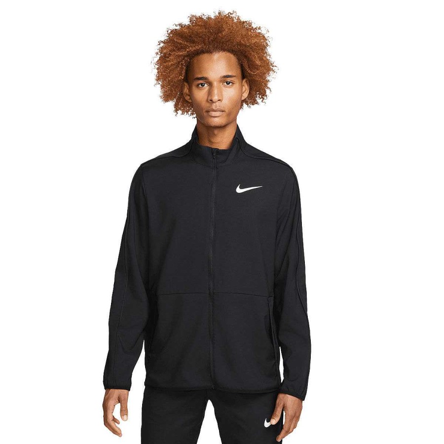 Men Nike Hoodies & Sweatshirts | Nike Mens Dri-Fit Woven Training Jacket Black