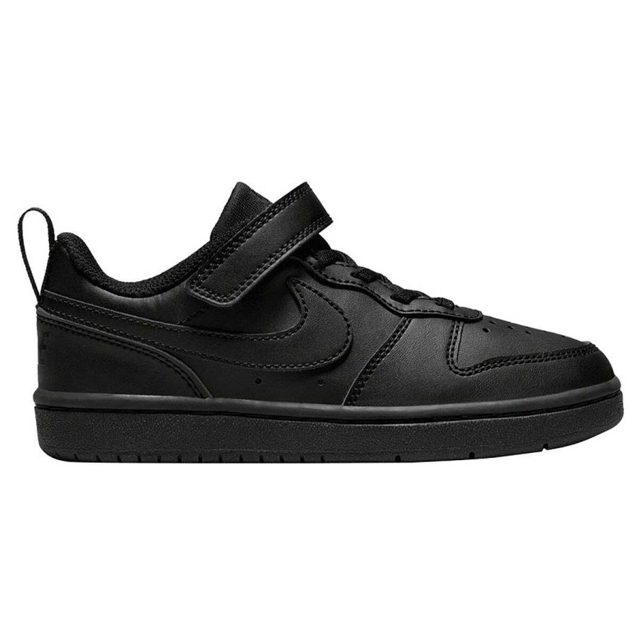 Kids Nike Girls Shoes | Nike Court Borough Low Recraft Ps Kids Casual Shoes Black