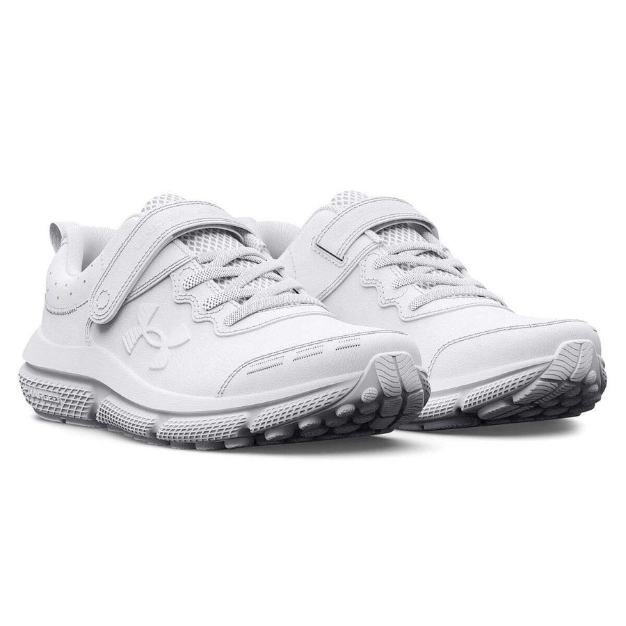 Kids Under Armour School Shoes | Under Armour Assert 10 Uniform Ps Kids Running Shoes White