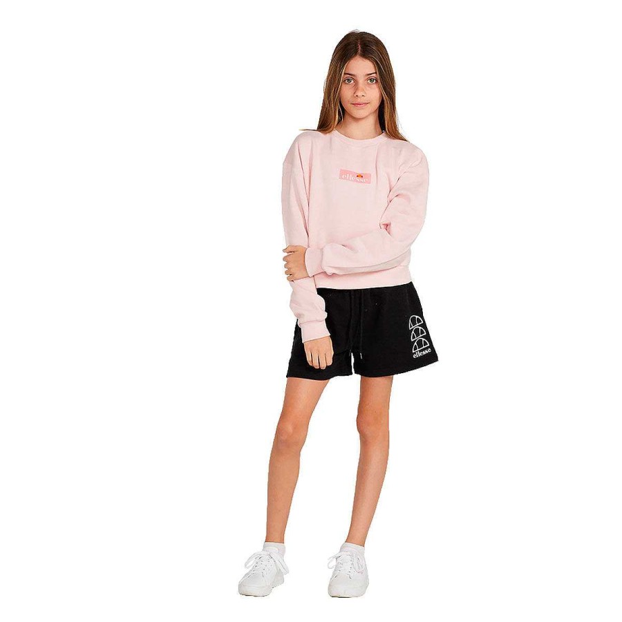 Kids Ellesse Hoodies & Sweatshirts | Ellesse Girls Stonio Crop Sweatshirt Pink