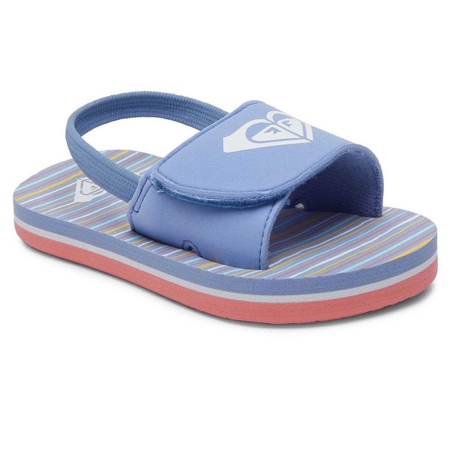 Kids ROXY Slides And Thongs | Roxy Finn Toddlers Sandals Purple