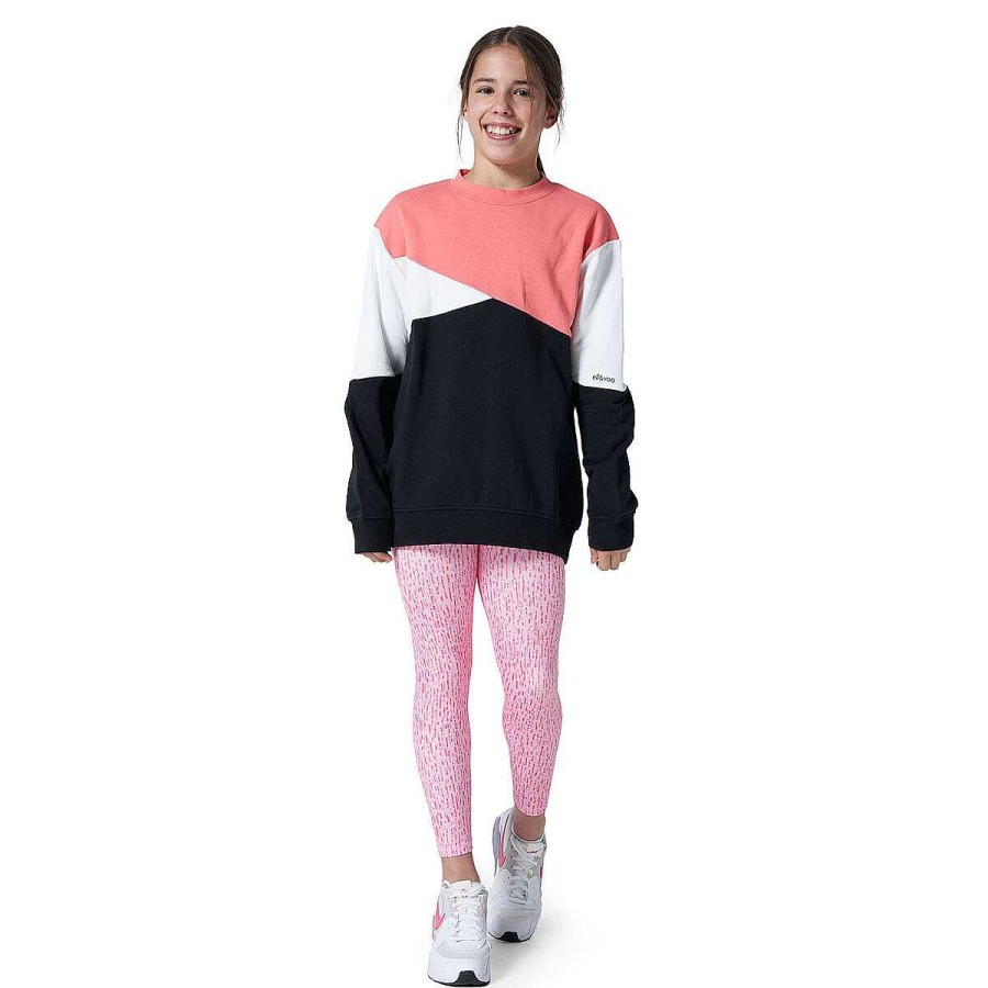 Kids ELL&VOO Hoodies & Sweatshirts | Ell & Voo Girls Oversized Crew Sweatshirt Pink