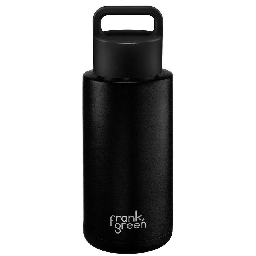 Kids FRANK GREEN Water Bottles | Frank Green Ceramic Reusable Grip 1L Bottle - Black/Midnight