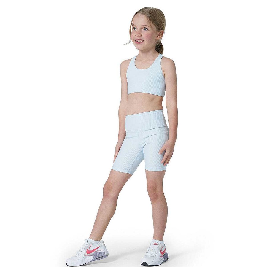 Kids ELL&VOO Bras & Crops | Ell & Voo Junior Girls Trinity Crop Top Blue