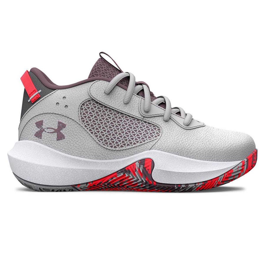 Kids Under Armour Basketball | Under Armour Lockdown 6 Ps Kids Basketball Shoes Grey