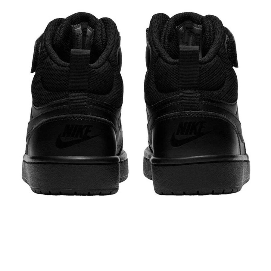 Kids Nike Casual | Nike Court Borough Mid 2 Gs Kids Casual Shoes Black