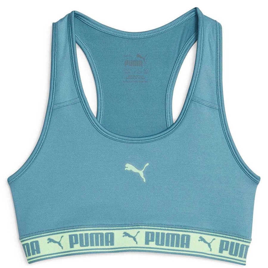 Kids PUMA Activewear | Puma Girls Strong Sports Bra Blue