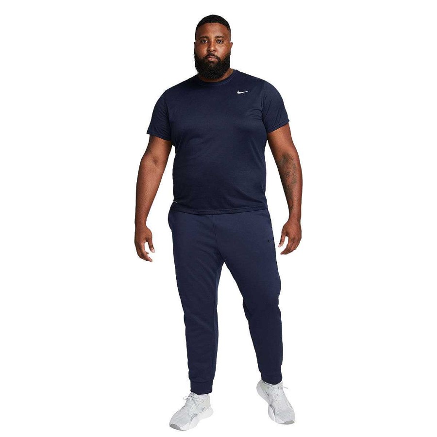 Men Nike Track Pants | Nike Mens Therma-Fit Tapered Training Pants Navy