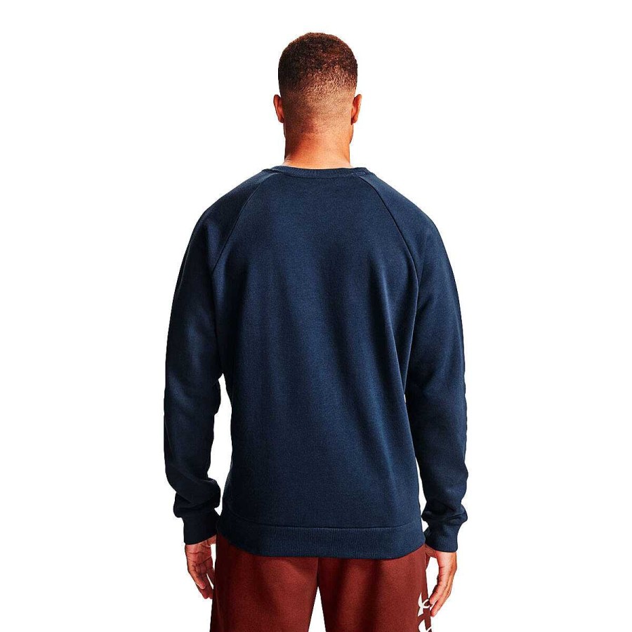 Men Under Armour Hoodies & Sweatshirts | Under Armour Mens Rival Cotton Sweatshirt Navy