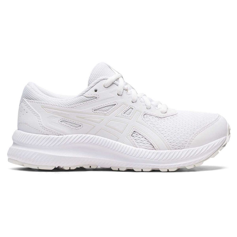 Kids Asics School Shoes | Asics Contend 8 Gs Kids Running Shoes White