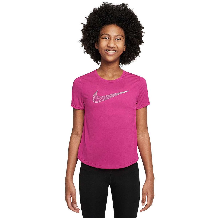 Kids Nike Activewear | Nike Girls Dri-Fit One Gx Tee Pink