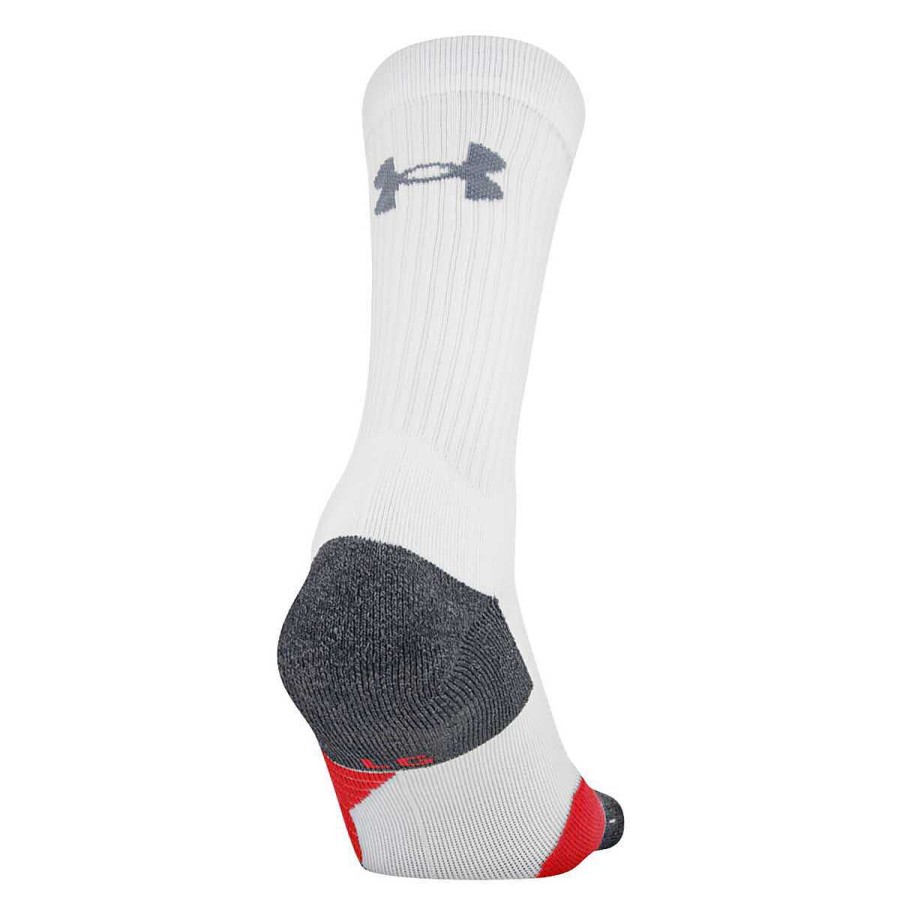 Men Under Armour Socks | Under Armour Armourgrip Crew Socks L White/Black