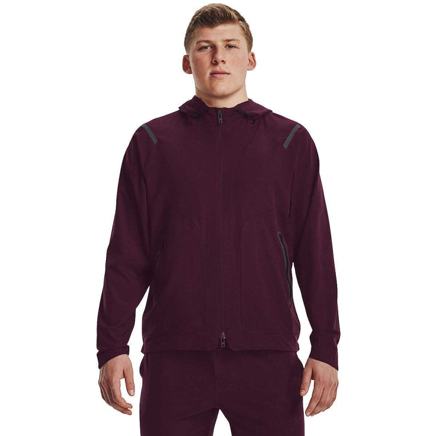 Men Under Armour Jackets | Under Armour Mens Ua Unstoppable Jacket Maroon