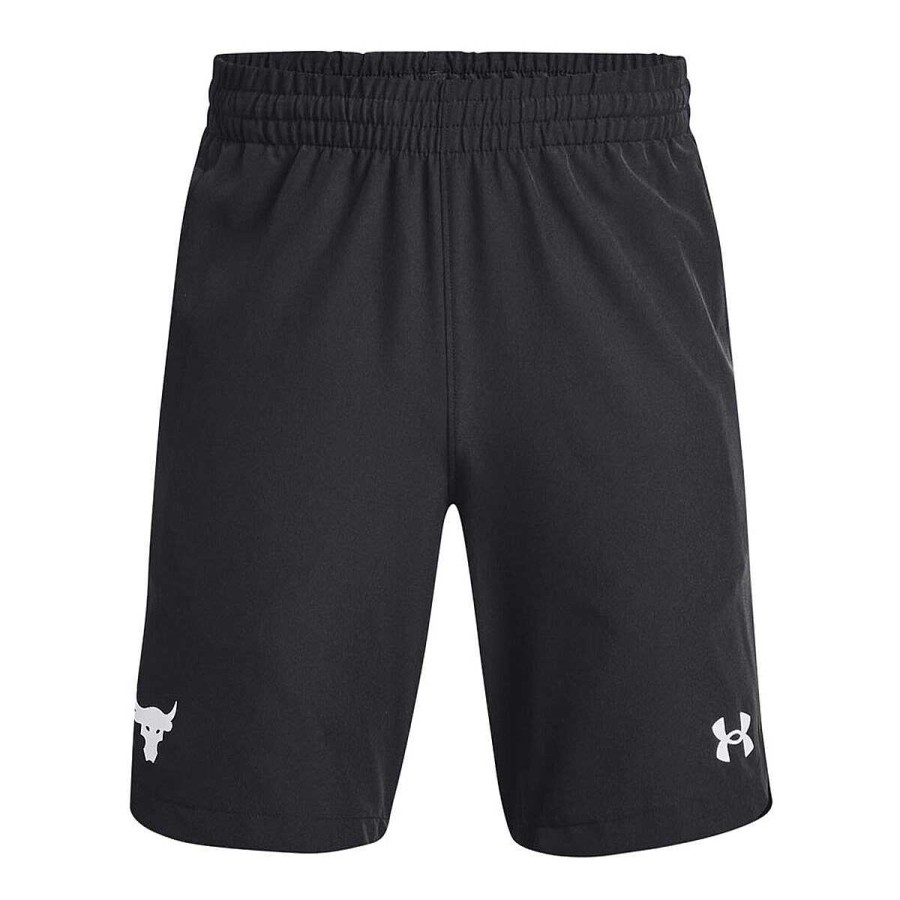 Kids Under Armour Activewear | Under Armour Project Rock Boys Woven Shorts Black