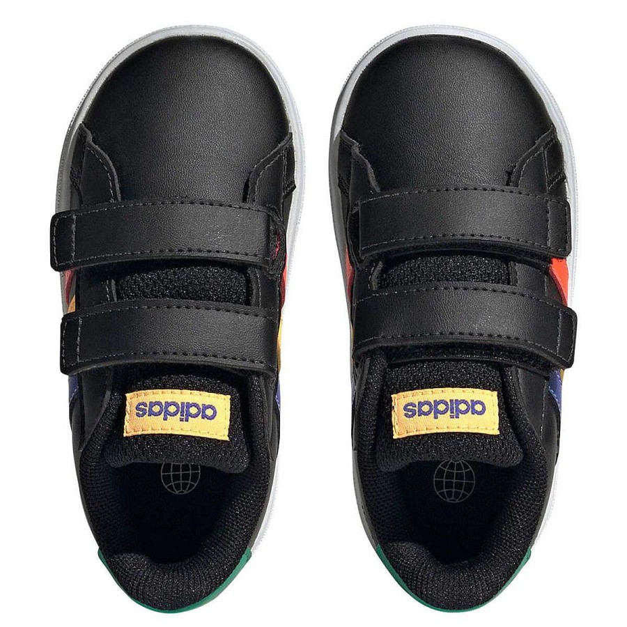 Kids adidas Casual | Adidas Grand Court 2.0 Toddlers Shoes Black/Blue