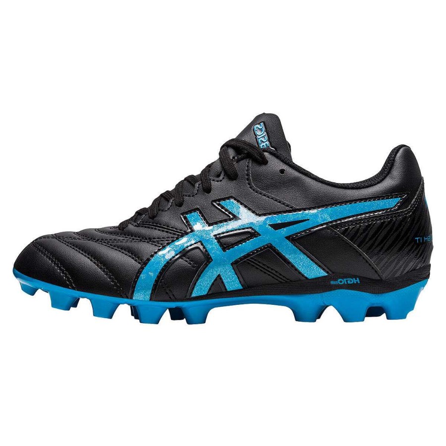 Kids Asics Football Boots | Asics Lethal Flash It 2 Kids Football Boots Black/Blue