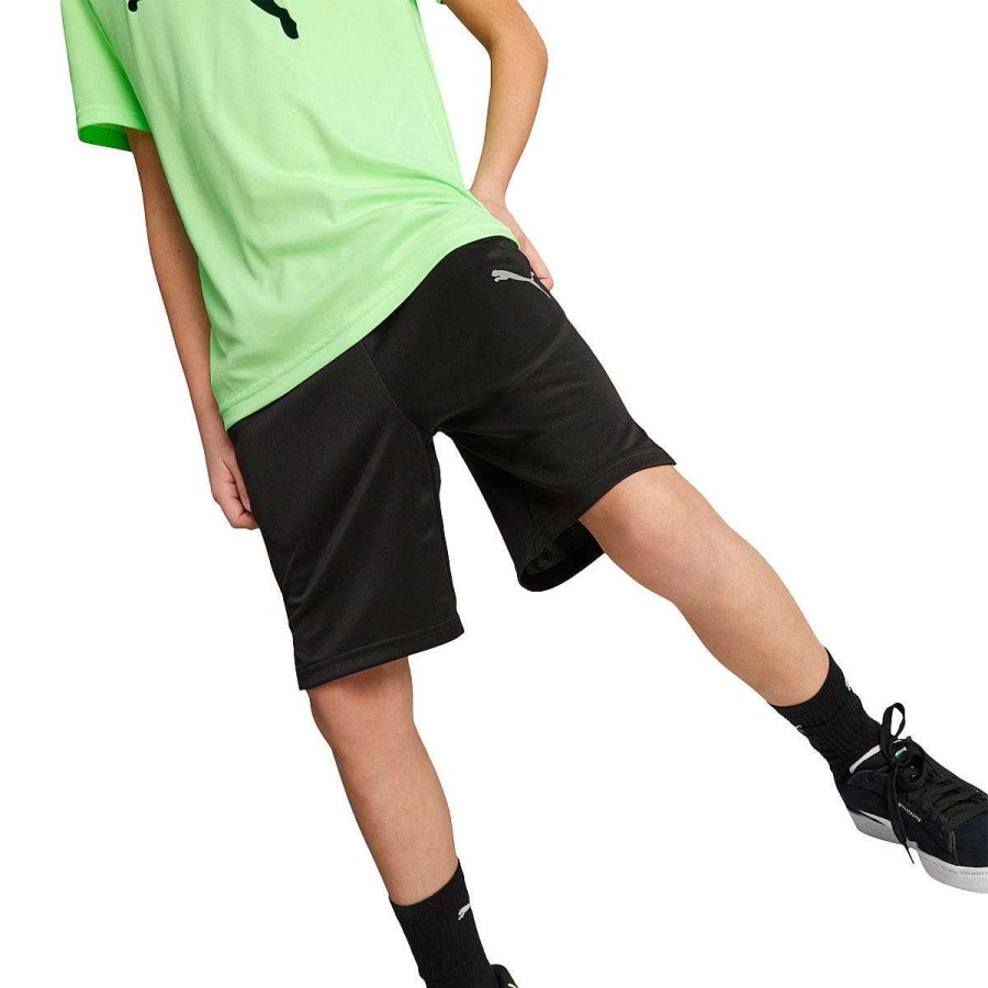 Kids PUMA Shorts | Puma Boys Active Sports Cat Shorts Black