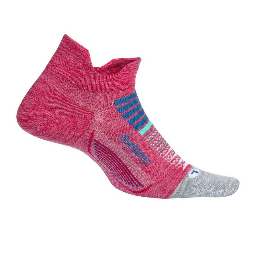 Men Feetures Socks | Feetures Elite Cushion No Show Tab Socks L Coral