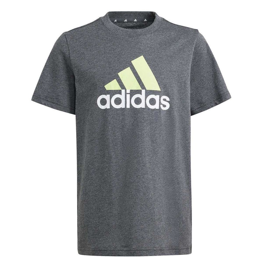 Kids adidas Tees & Tops | Adidas Kids Essentials 2 Colour Big Logo Tee Grey