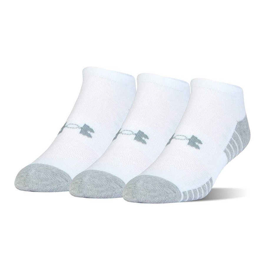 Men Under Armour Socks | Under Armour Adults Heatgear No Show Socks 3 Pack White