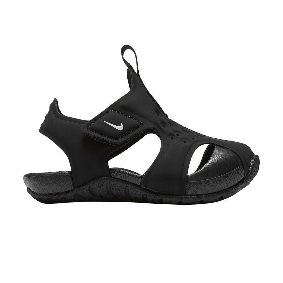 Kids Nike Slides And Thongs | Nike Sunray Protect 2 Toddler Shoes Black / White