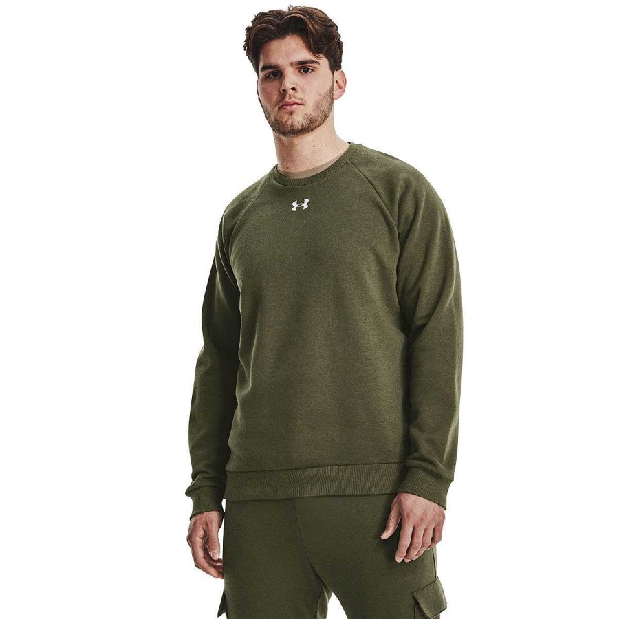 Men Under Armour Jackets | Under Armour Mens Ua Rival Fleece Crew Green