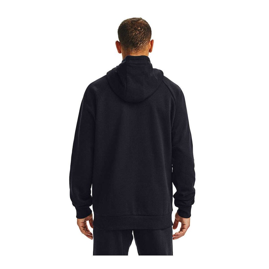 Men Under Armour Jackets | Under Armour Mens Rival Fleece Full-Zip Hoodie Black