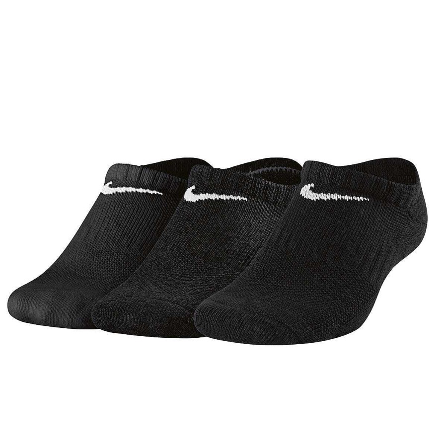 Kids Nike Socks | Nike Kids Performance Cushioned No Show Training Socks Black