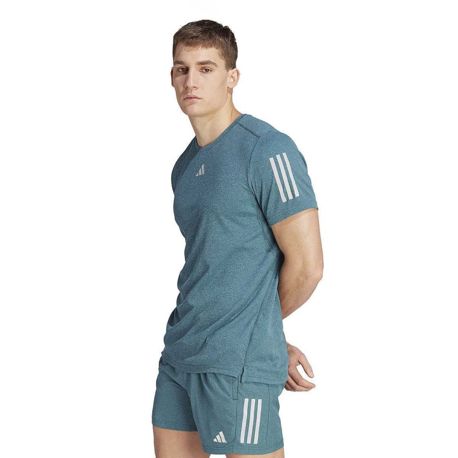 Men adidas Training | Adidas Mens Own The Run Heather Tee Blue