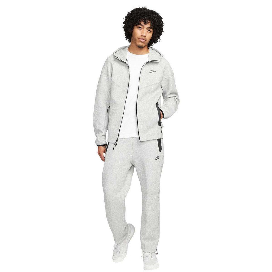 Men Nike Jackets | Nike Mens Sportswear Tech Fleece Full-Zip Hoodie Grey