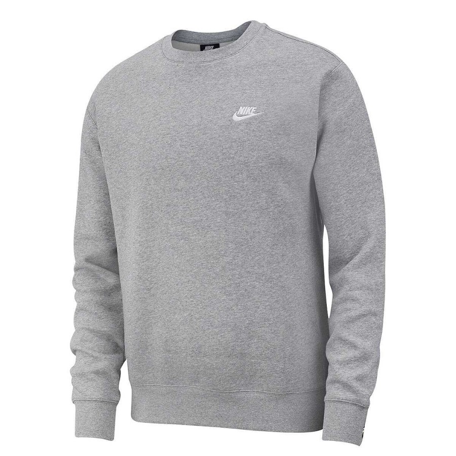 Men Nike Hoodies & Sweatshirts | Nike Sportswear Mens Club Sweatshirt Grey