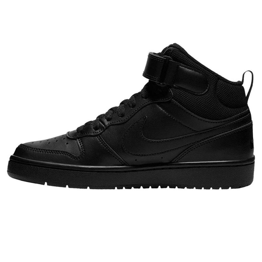 Kids Nike Casual | Nike Court Borough Mid 2 Gs Kids Casual Shoes Black