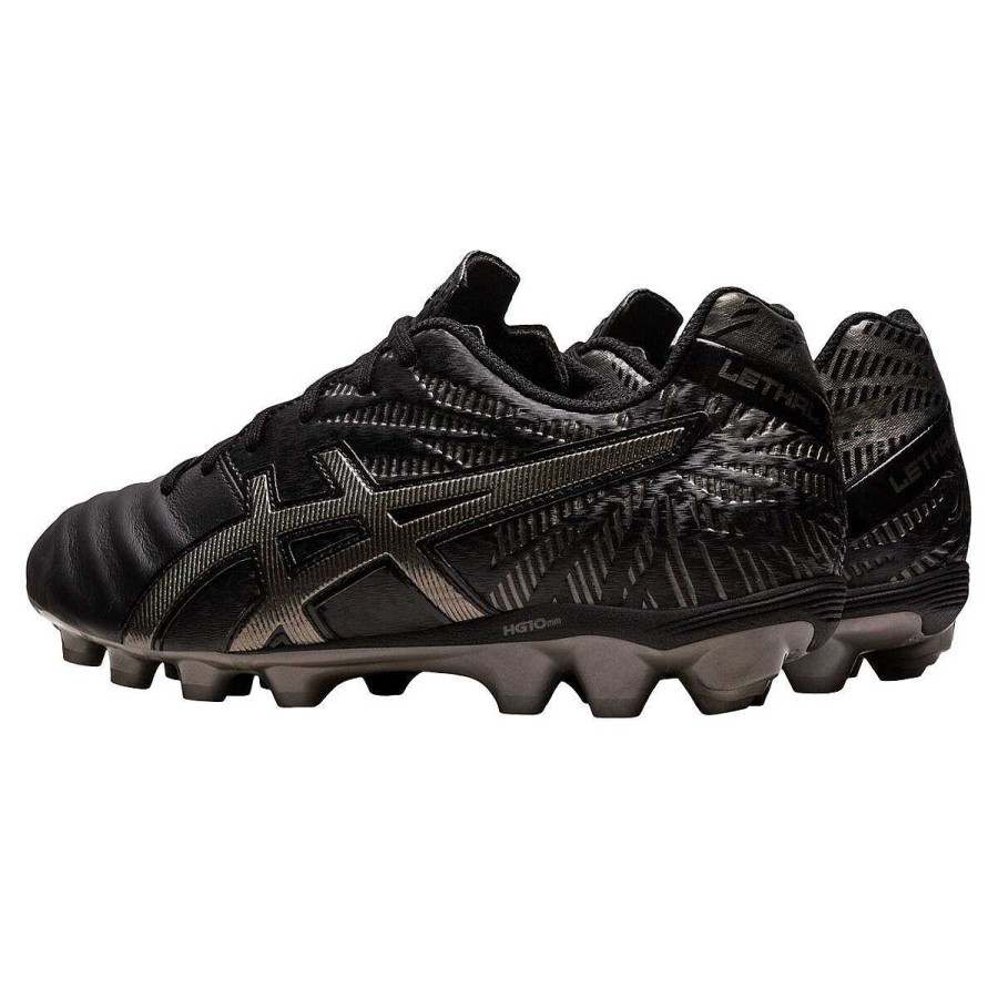 Kids Asics Football Boots | Asics Lethal Tigreor It Ff 2 Kids Football Boots Black/Grey