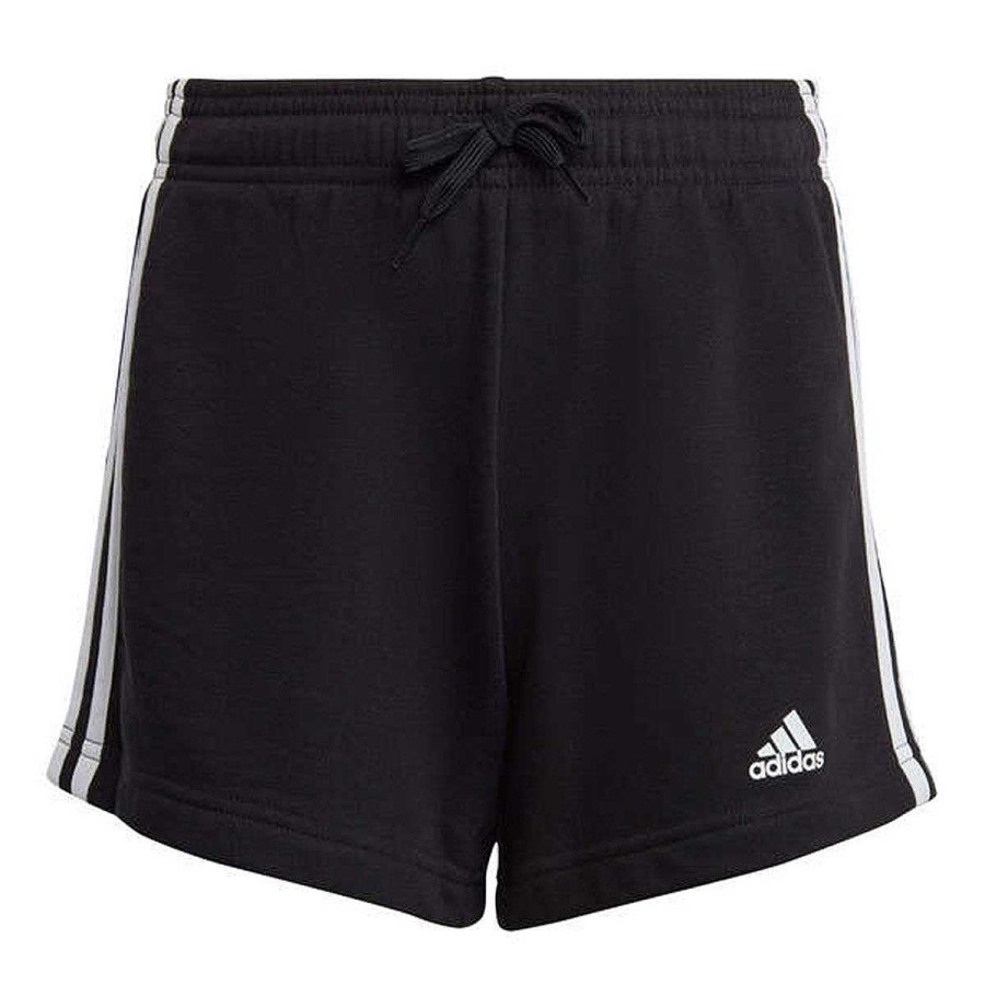 Kids adidas Shorts | Adidas Girls Essential 3-Stripes Shorts Black