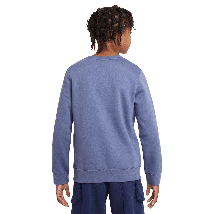 Kids Nike Hoodies & Sweatshirts | Nike Boys Sportswear Basketball Logo Crew Blue