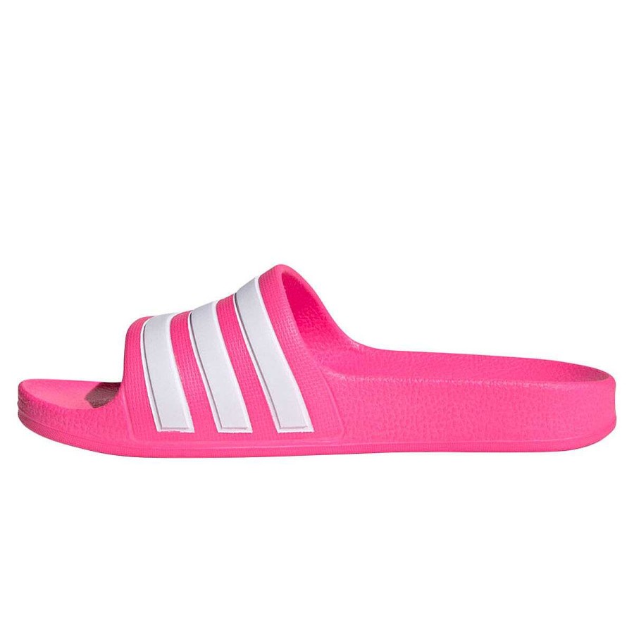 Kids adidas Slides And Thongs | Adidas Adilette Aqua Kids Slides Pink/White