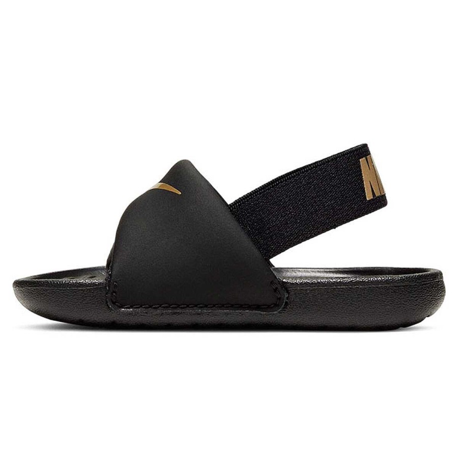 Kids Nike Toddlers Shoes | Nike Kawa Toddlers Slides Black/Gold