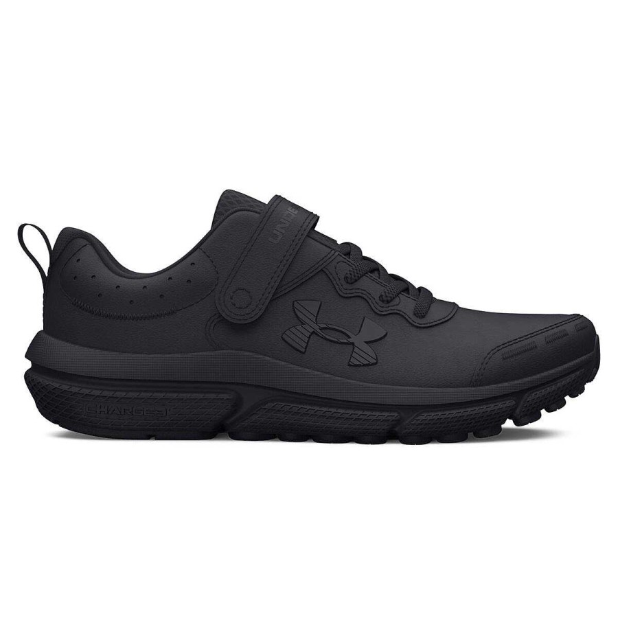 Kids Under Armour Running | Under Armour Assert 10 Uniform Ps Kids Running Shoes Black