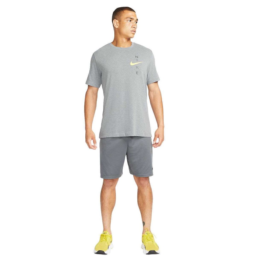 Men Nike Training | Nike Mens Dri-Fit Knit Training Shorts Grey