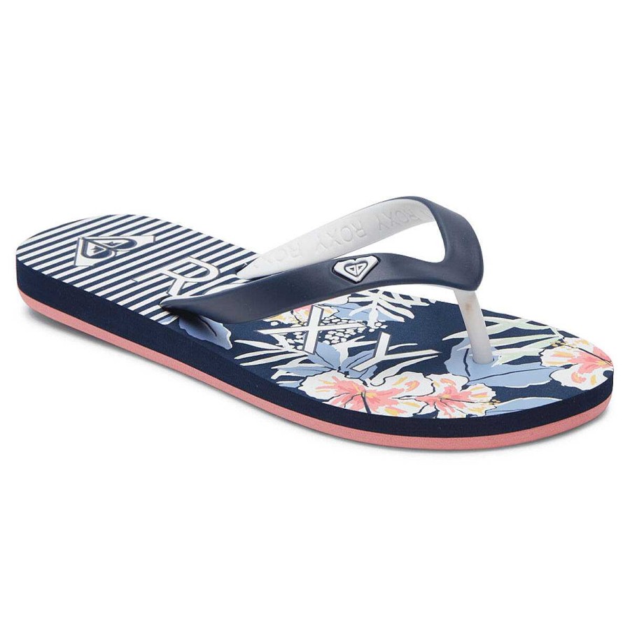 Kids ROXY Slides And Thongs | Roxy Gs Girls Tahiti Thongs Us 11 Navy