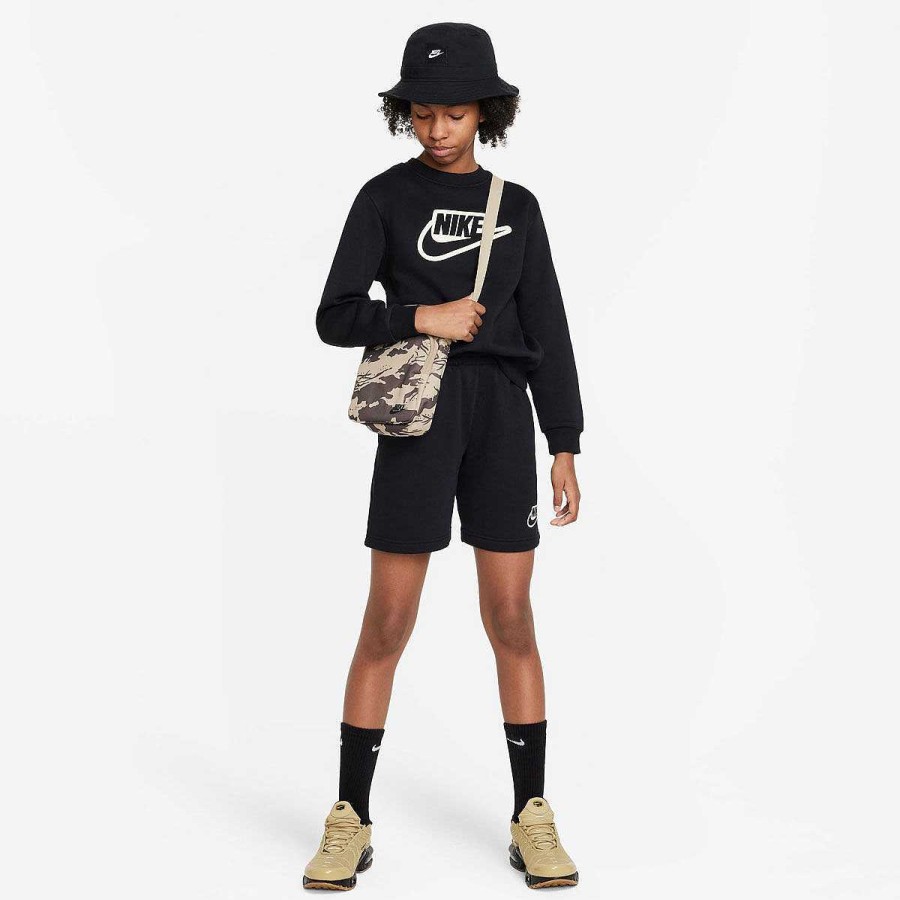 Kids Nike Hoodies & Sweatshirts | Nike Kids Sportswear Club Plus Crew Sweatshirt Black