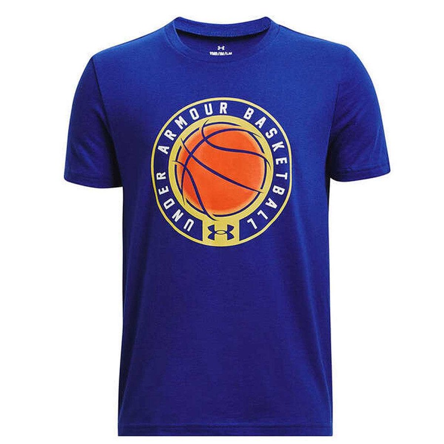 Kids Under Armour Activewear | Under Armour Boys Basketball Icon Tee Blue