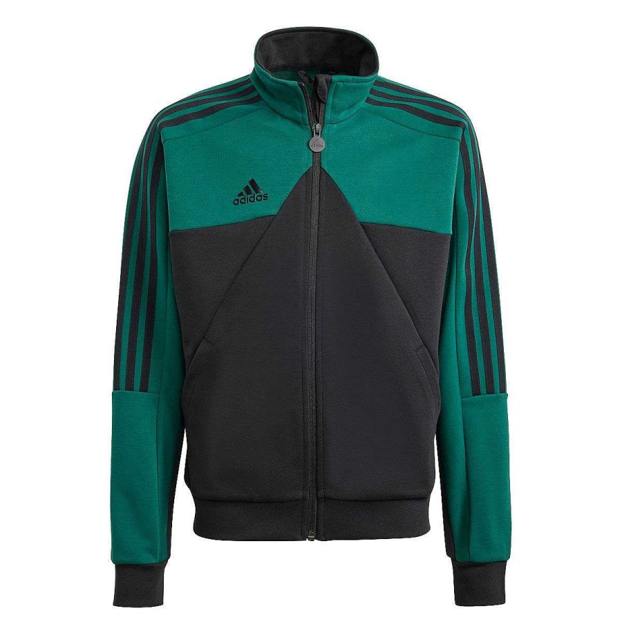 Kids adidas Jackets | Adidas Kids Tiro Football Track Top Green/Black