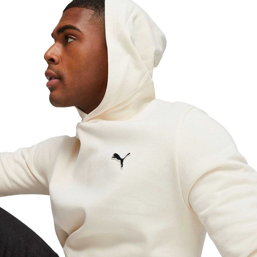 Men PUMA Jackets | Puma Mens Better Essentials Fleece Hoodie White