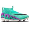 Kids Nike Football Boots | Nike Zoom Mercurial Superfly 9 Pro Kids Football Boots Turquiose/Pink