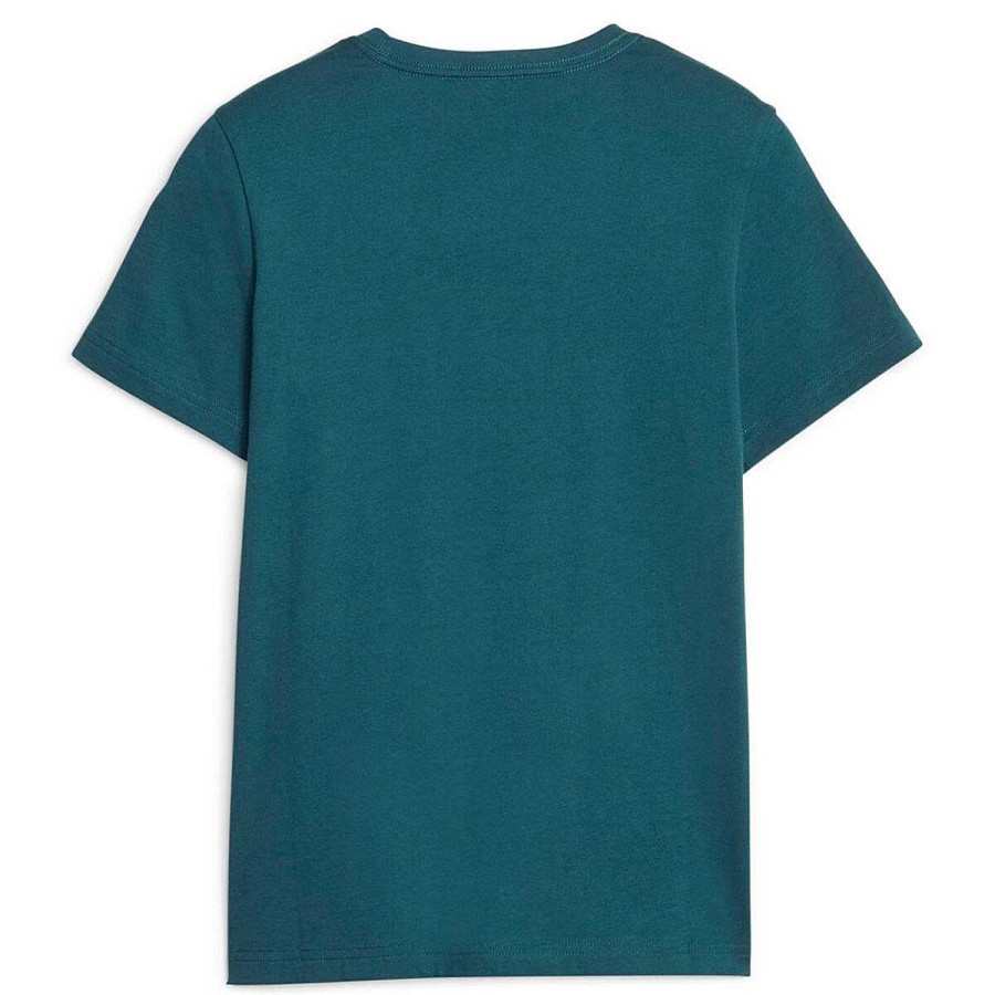 Kids PUMA Activewear | Puma Kids Essential Plus Colour Logo Tee Green