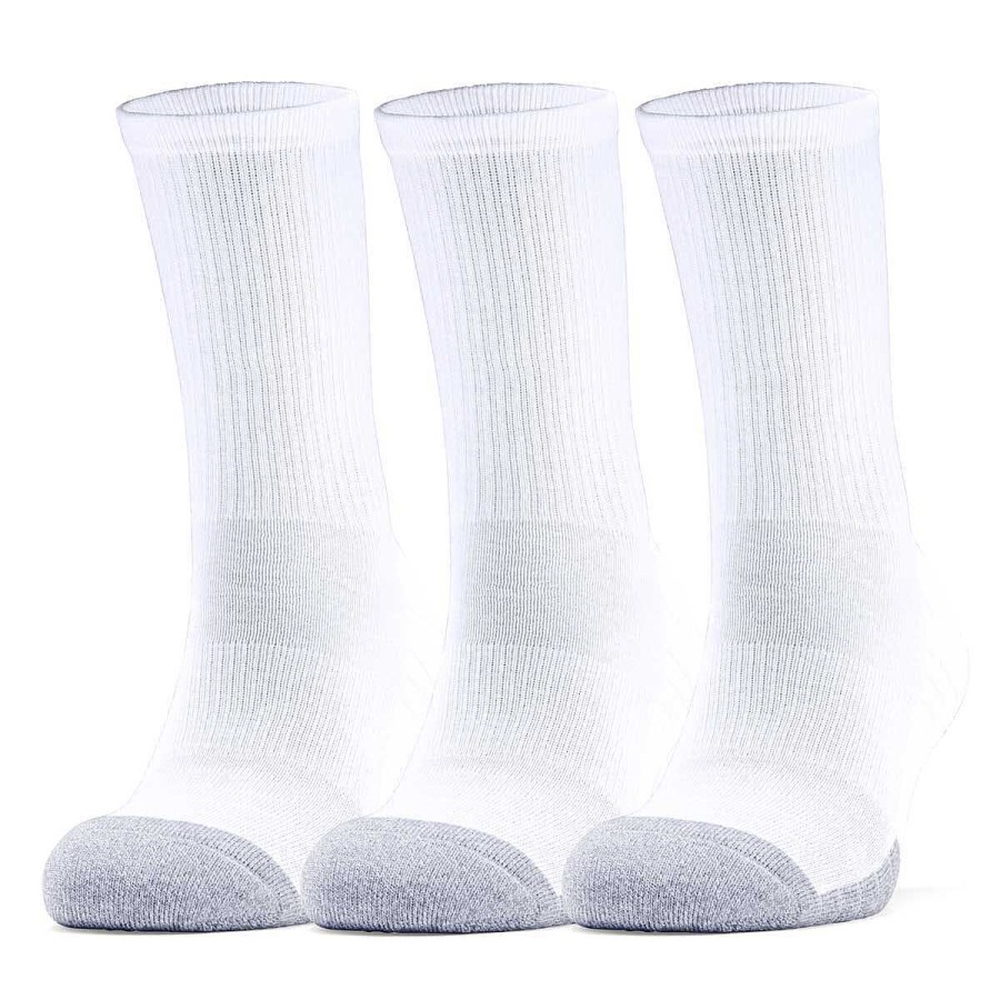 Men Under Armour Socks | Under Armour Heatgear Crew Socks White