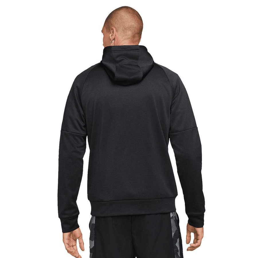 Men Nike Hoodies & Sweatshirts | Nike Mens Therma-Fit Full-Zip Hoodie Black